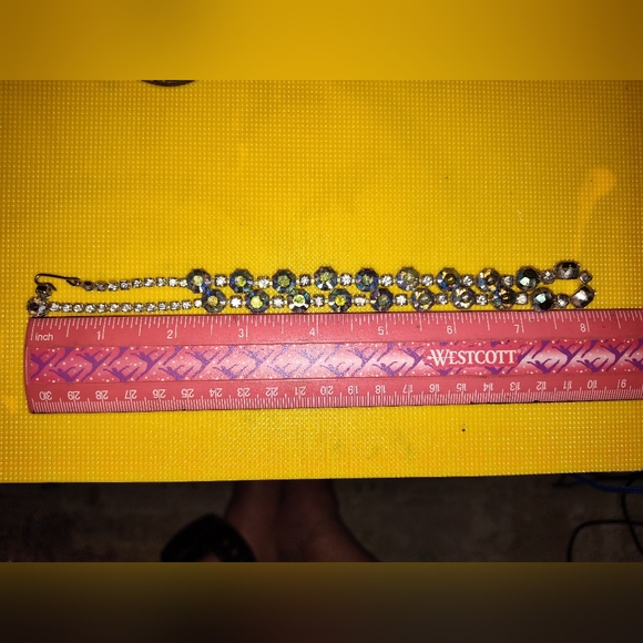 Vintage Kramer signed blue rhinestone necklace - Picture 1 of 8